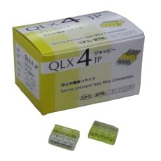【QLX4-JP-YCL】クイックロック(差込形電線コネクタ4極、50個入)