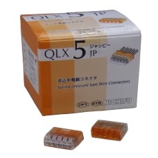 【QLX5-JP-OCL】クイックロック(差込形電線コネクタ5極、50個入)