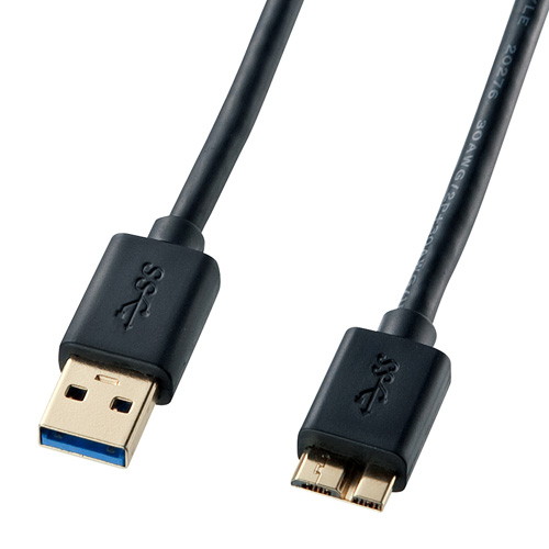 【KU30-AMC18BK】USB3.0マイクロケーブル(A-MicroB)1.8m