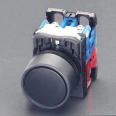 【EA940D-92】22/25mm 押しボタンスイッチ(黒)