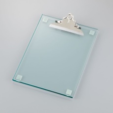 【4-3491-01】10×14 クランプ付きガラステーブル