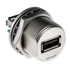 【122-3021】RS PRO USBコネクタ A タイプ、メス パネルマウント