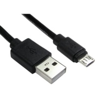 【182-8498】USBケーブル 5m ブラック Type-A(オス)→Micro-B(オス)