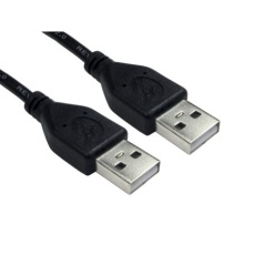 【186-3011】USBケーブル 50cm ブラック Type-A(オス)→Type-A(オス)