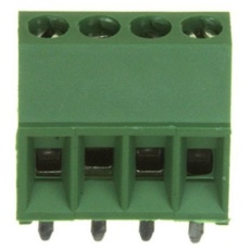 【282834-4】基板用端子台、Buchananシリーズ、2.54mmピッチ 、1列、4極、緑