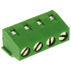 【282836-4】基板用端子台、Buchananシリーズ、5mmピッチ 、1列、4極、緑