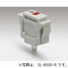 【SL-8000-BL】パネル取り付け型スクリューレス端子台 7.62mmピッチ 10A 300V 1穴/極 1極 ワンタッチはめ込み型 青