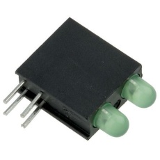 【553-0122F】ダイアライト 基板用LED表示灯 緑 直角 45 ° 2色 スルーホール実装