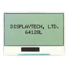 【64128L-FC-BW-3】Displaytech 液晶モノクロディスプレイ 半透過型 グラフィック 黒、128 x 64pixels