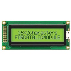 【FC1602B01-FHYYBW-51SE】Fordata 液晶英数字ディスプレイ 半透過型 英数字 黄緑、2列16文字x16 char