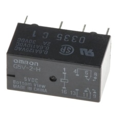 【G5V-2-H-DC5】Omron リレー 5V dc、2c接点 基板実装タイプ