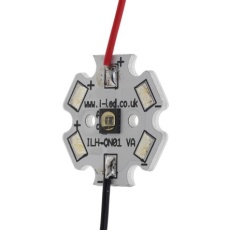 【ILH-IW01-85SL-SC211-WIR200.】Intelligent LED Solutions 850nm 赤外線LEDモジュール、PCB (20 x 20 x 3.5mm) 1030mW