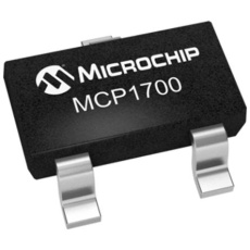 【MCP1700T-1802E/TT】Microchip 電圧レギュレータ 低ドロップアウト電圧 1.8 V、3-Pin、MCP1700T-1802E/TT