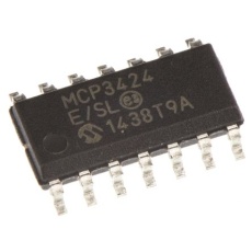 【MCP3424-E/SL】Microchip A/Dコンバータ、18ビット、ADC数:4、0.004ksps、MCP3424-E/SL