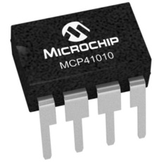 【MCP41010-I/P】マイクロチップ、デジタルポテンショメータ 10kΩ、256ポジション、SPI、8ピン PDIP