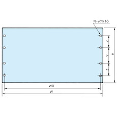 【LKB-01U-IP】EIA標準パネル 482.6×43.7