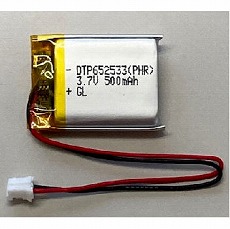 【DTP652533(PHR)】リチウムイオンポリマー電池(3.7V、500mA)