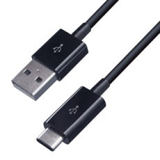 【AJ-472】USB充電＆同期ケーブル 50cm A-C BK