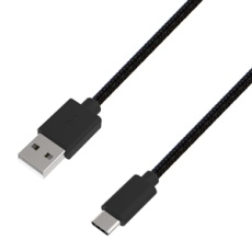 【AJ-536】USB充電＆同期ケーブル 1.2m A-C STRONG BK