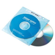 【FCD-FR100MXN】DVD・CD不織布ケース(リング穴付・5色ミックス)