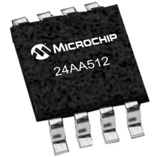 【24AA512-I/SN】マイクロチップ、シリアルEEPROM 512kbit シリアル-I2C