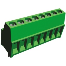 【282834-8】TE Connectivity 基板用端子台、Buchananシリーズ、2.54mmピッチ 、1列、8極、緑