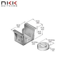 【AT529】NKK Switches 押しボタンスイッチ用キャップ 18 x 12.2 x 11.5mm