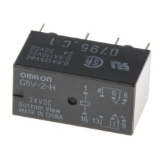 【G5V-2-H-DC24】Omron リレー 24V dc、2c接点 基板実装タイプ