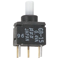 【GB-15AP】NKK Switches 押しボタンスイッチ、モーメンタリ、PCB、単極双投(SPDT)、GB-15AP