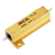 【HS50-1K2-J】Arcol シャーシ取り付け抵抗器、50W、1.2kΩ、±5%