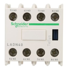 【LADN40】シュナイダーエレクトリック 補助接点ブロック、4、LADN、10 A、型式:LADN40
