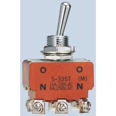 【S-302T】NKK Switches トグルスイッチ、SPDT、パネルマウント、ラッチ、S-302T