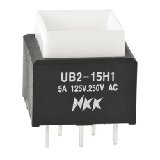 【UB215SKW035D】NKK Switches 押しボタンスイッチ、On-(On)、スルーホール、単極双投(SPDT)、UB215SKW035D