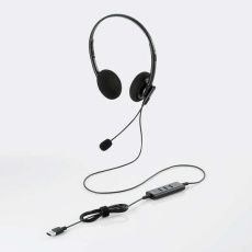 【HS-HP103UNCBK】小型両耳ノイズリダクションヘッドセット