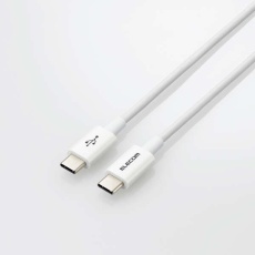 【MPA-CCYS03NWH】USB2.0ケーブル 0.3m(認証品、C-C、やわらか耐久、USB PD対応)