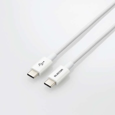 【MPA-CCYS20NWH】USB2.0ケーブル 2.0m(認証品、C-C、やわらか耐久、USB PD対応)