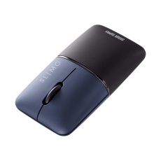 【MA-BBS310NV】静音BluetoothブルーLEDマウス SLIMO(充電式)