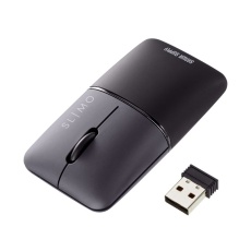 【MA-WBS310BK】静音ワイヤレスブルーLEDマウス SLIMO(充電式/USB A)