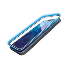 【PM-A23CFLGFBL】iPhone 15 Pro ガラスフィルム フレーム付き 高透明 ブルーライトカット