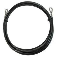 【THW-2443C】PVC被覆メッキ付ワイヤーロープ(両端シンブル加工)径2.4mm×3m