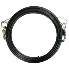 【THW-3210S】PVC被覆メッキ付ワイヤーロープ(両端スナップ加工)径3.2mm×10m