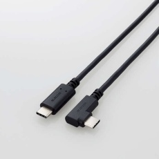 【U2C-CCLY10NBK】USB Type-Cケーブル やわらかL字タイプ 1.0m