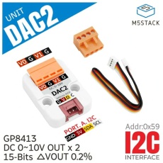 【M5STACK-U012-B】M5Stack用2チャンネルDACユニット(GP8413)