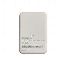 【L-MBMG5-WH】モバイルバッテリー(マグネット式ワイヤレス充電対応、5000mAh、ホワイト)