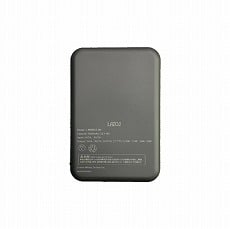 【L-MBMG5-BK】モバイルバッテリー マグネット式ワイヤレス充電対応 5000mAh ブラック