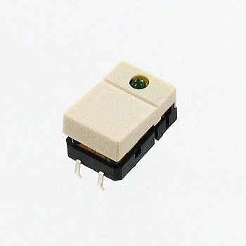 【B3J-4000】タクティルスイッチ(操作部:ライトグレー、LED:緑)