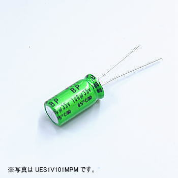 【UES1V220MPM】アルミ電解コンデンサー(オーディオ用両極性品)35V 22μF