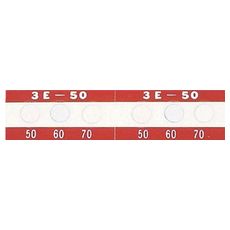 【3E50】サーモラベル3点表示屋外対応型 不可逆性 50度