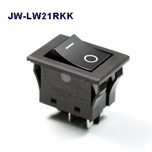 【JW-LW21RKK】防水形 2極単投ロッカスイッチ 黒