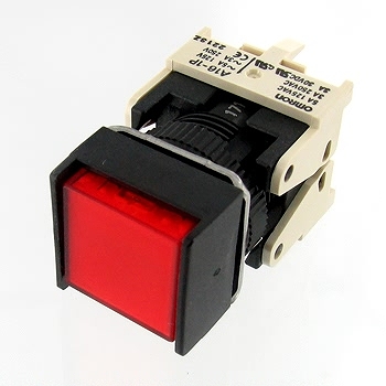 【A16ARM1P】正方形押しボタンスイッチ 赤